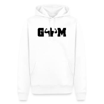 gym - Men’s Premium Organic Hoodie - white - Front - Nico (187cm)