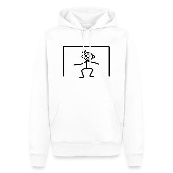 Torwart Tor - Männer Premium Bio Hoodie - Weiß - Vorne - Nico (187cm)