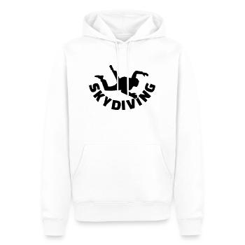 Skydiving - Männer Premium Bio Hoodie - Weiß - Vorne - Nico (187cm)