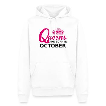 queens are born in october - Männer Premium Bio Hoodie - Weiß - Vorne - Nico (187cm)