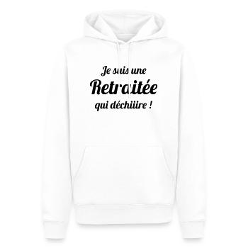 Retirement Pensioner Ruhestand Rentner Retraite - Men’s Premium Organic Hoodie - white - Front - Nico (187cm)