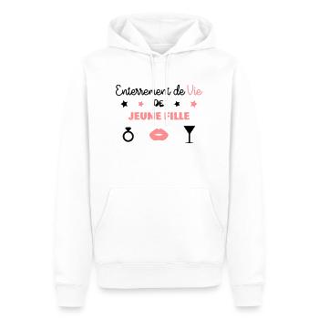 Enterrement de Vie de Jeune Fille - EVJF - Mariage - Men’s Premium Organic Hoodie - white - Front - Nico (187cm)
