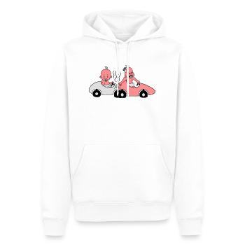 accident, accident, conduire, dommage, conduite, c - Sweat à capuche Premium bio Homme - blanc - Devant - Nico (187cm)