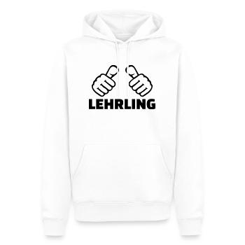 Lehrling - Männer Premium Bio Hoodie - Weiß - Vorne - Nico (187cm)
