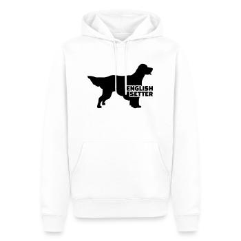 English Setter - Men’s Premium Organic Hoodie - white - Front - Nico (187cm)