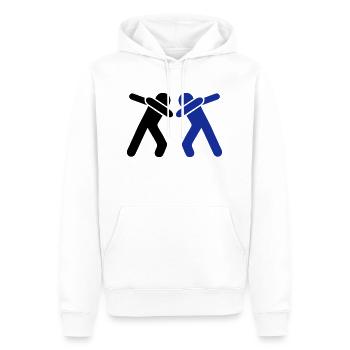 dabbing team man - Männer Premium Bio Hoodie - Weiß - Vorne - Nico (187cm)