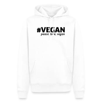 vegan - Männer Premium Bio Hoodie - Weiß - Vorne - Nico (187cm)
