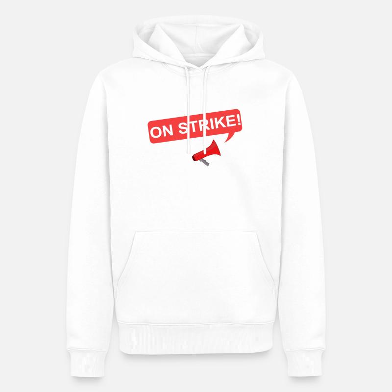 ON STRIKE Poster - Sweat à capuche Premium bio Homme - blanc
