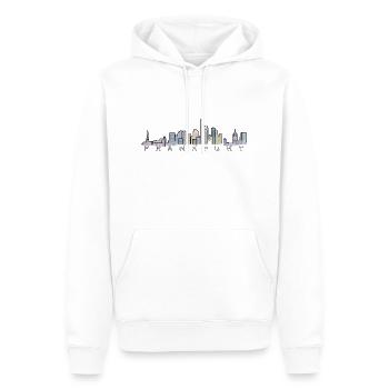 Frankfurt Skyline Marathon - Männer Premium Bio Hoodie - Weiß - Vorne - Nico (187cm)