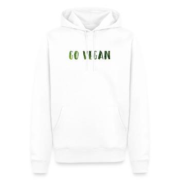 Go Vegan - Men’s Premium Organic Hoodie - white - Front - Nico (187cm)