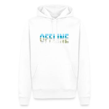 Vacances vacances hors ligne vacances à la plage relax - Sweat à capuche Premium bio Homme - blanc - Devant - Nico (187cm)