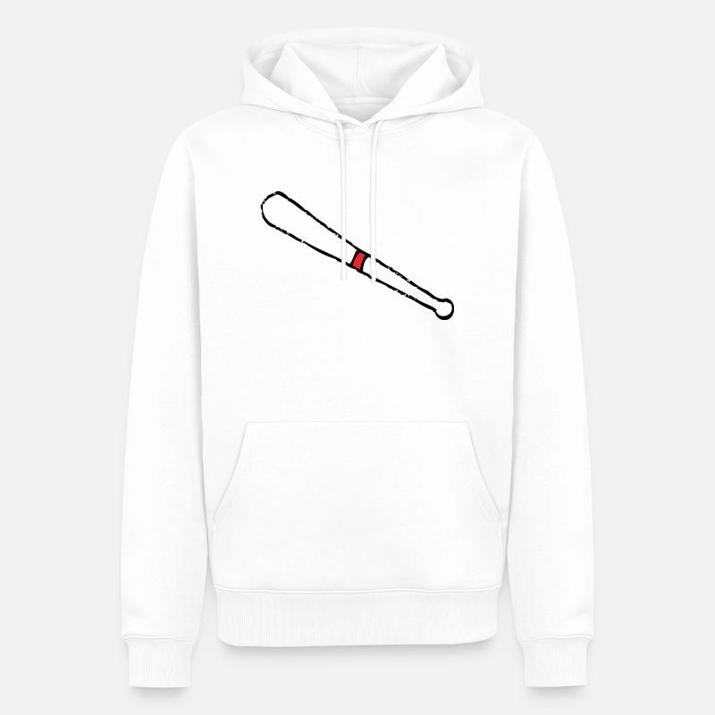 baseball schläger - Männer Premium Bio Hoodie - Weiß