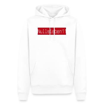 0711 Stuttgart Baden-Württemberg - Männer Premium Bio Hoodie - Weiß - Vorne - Nico (187cm)