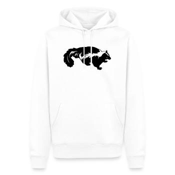 Mouffette - Sweat à capuche Premium bio Homme - blanc - Devant - Nico (187cm)