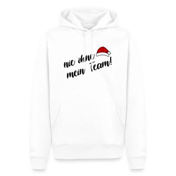 mein Weihnachts Team - Männer Premium Bio Hoodie - Weiß - Vorne - Nico (187cm)