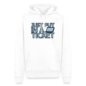 Just Put In A Ticket 5 - Männer Premium Bio Hoodie - Weiß - Vorne - Nico (187cm)
