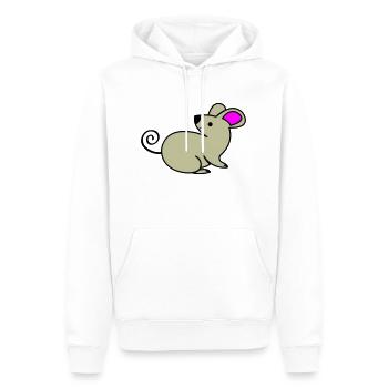 Mouse - Men’s Premium Organic Hoodie - white - Front - Nico (187cm)