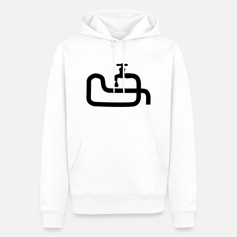 Hydrauliksystem b1 - Männer Premium Bio Hoodie - Weiß