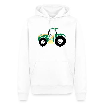 Farmer Traktor fahren - Männer Premium Bio Hoodie - Weiß - Vorne - Nico (187cm)