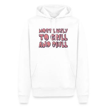 Most likely to Grill and Chill - Männer Premium Bio Hoodie - Weiß - Vorne - Nico (187cm)