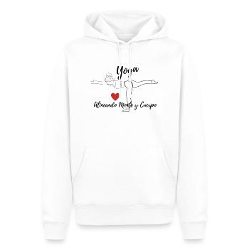 yoga series aligning mind and body - Men’s Premium Organic Hoodie - white - Front - Nico (187cm)