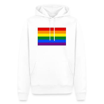 LGBT Gay Pride Flagge - Männer Premium Bio Hoodie - Weiß - Vorne - Nico (187cm)