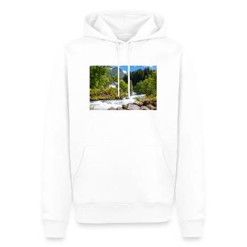Geiranger panorama Storseterfossen Norwegen - Männer Premium Bio Hoodie - Weiß - Vorne - Nico (187cm)