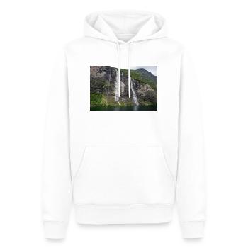 Seven Sisters Waterfall Norway Geiranger - Männer Premium Bio Hoodie - Weiß - Vorne - Nico (187cm)