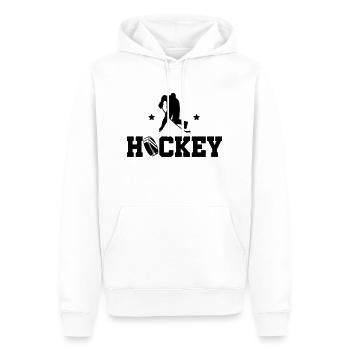 Hockey - Männer Premium Bio Hoodie - Weiß - Vorne - Nico (187cm)