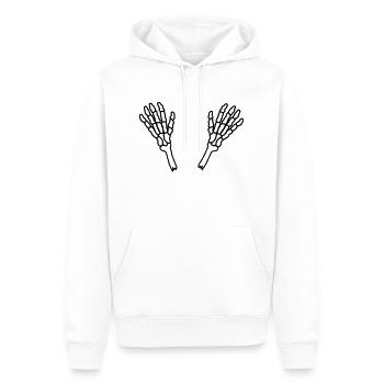 Skelett Hände 2 Arme - Männer Premium Bio Hoodie - Weiß - Vorne - Nico (187cm)
