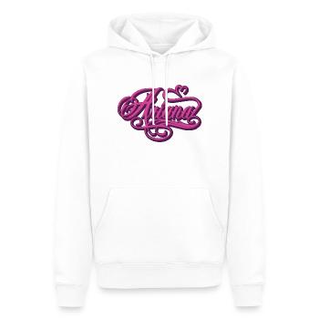 Arian Schriftzug - Männer Premium Bio Hoodie - Weiß - Vorne - Nico (187cm)