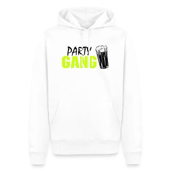 Gang de fête - Sweat à capuche Premium bio Homme - blanc - Devant - Nico (187cm)