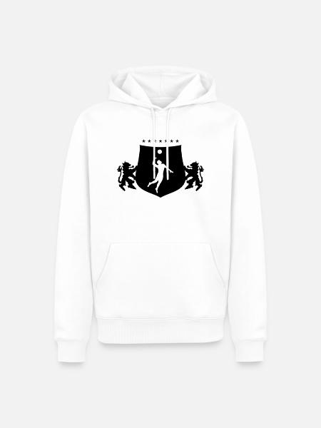 Handball crest - Men’s Premium Organic Hoodie - white