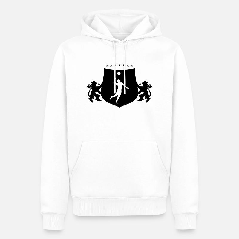 Handball Wappen - Männer Premium Bio Hoodie - Weiß