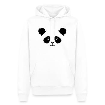 Panda Bear Face Mignon Tête Mignon Sourire Mignon Nice - Sweat à capuche Premium bio Homme - blanc - Devant - Nico (187cm)