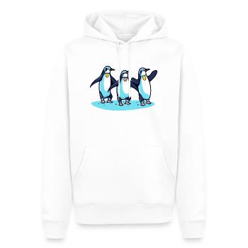 Pinguine feiern - Männer Premium Bio Hoodie - Weiß - Vorne - Nico (187cm)