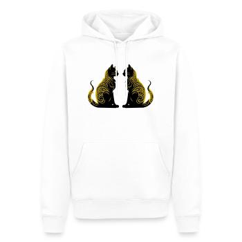 cats - Männer Premium Bio Hoodie - Weiß - Vorne - Nico (187cm)