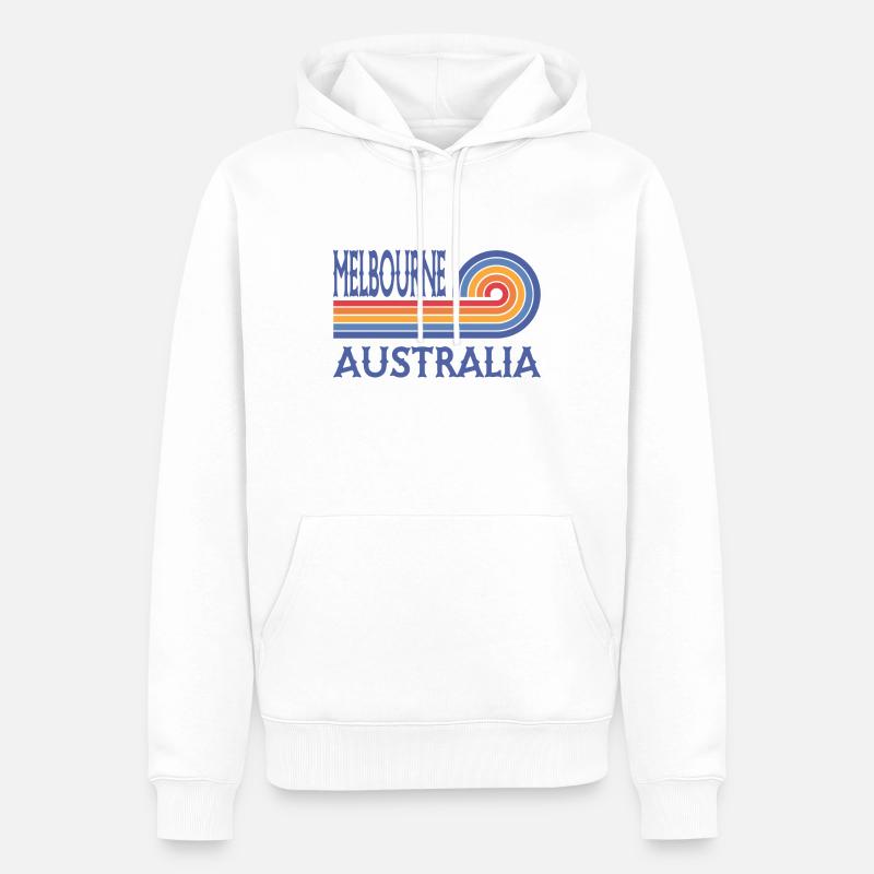 Melbourne - Australia - Australien - Aussie - Männer Premium Bio Hoodie - Weiß