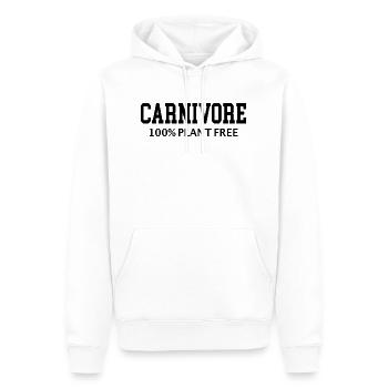 Carnivore lustige Sprüche Anti Vegan Grillen - Männer Premium Bio Hoodie - Weiß - Vorne - Nico (187cm)