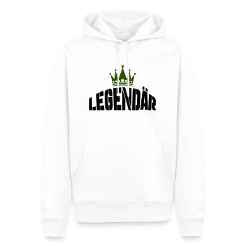 legendär - Männer Premium Bio Hoodie - Weiß - Vorne - Nico (187cm)