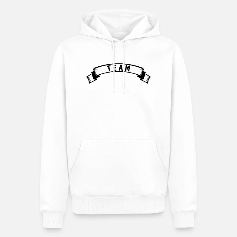 équipe - Sweat à capuche Premium bio Homme - blanc