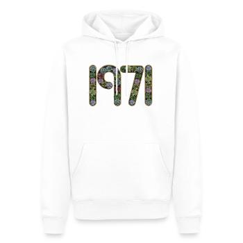 1971 50. Geburtstag Vintage Retro Geboren in - Männer Premium Bio Hoodie - Weiß - Vorne - Nico (187cm)
