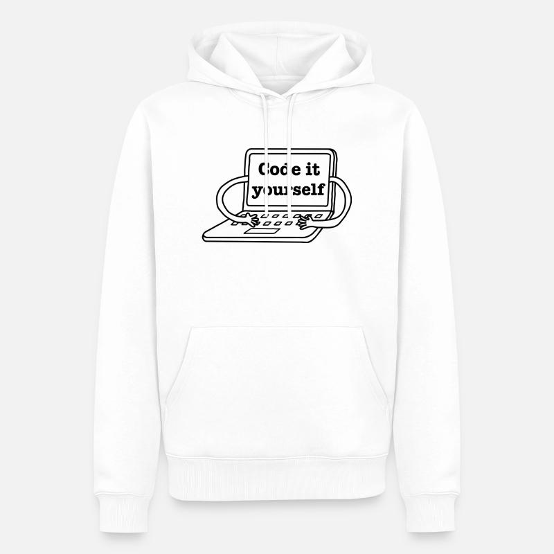 Code it yourself - Männer Premium Bio Hoodie - Weiß