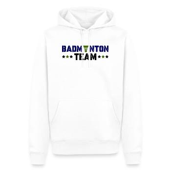 badminton team - Männer Premium Bio Hoodie - Weiß - Vorne - Nico (187cm)