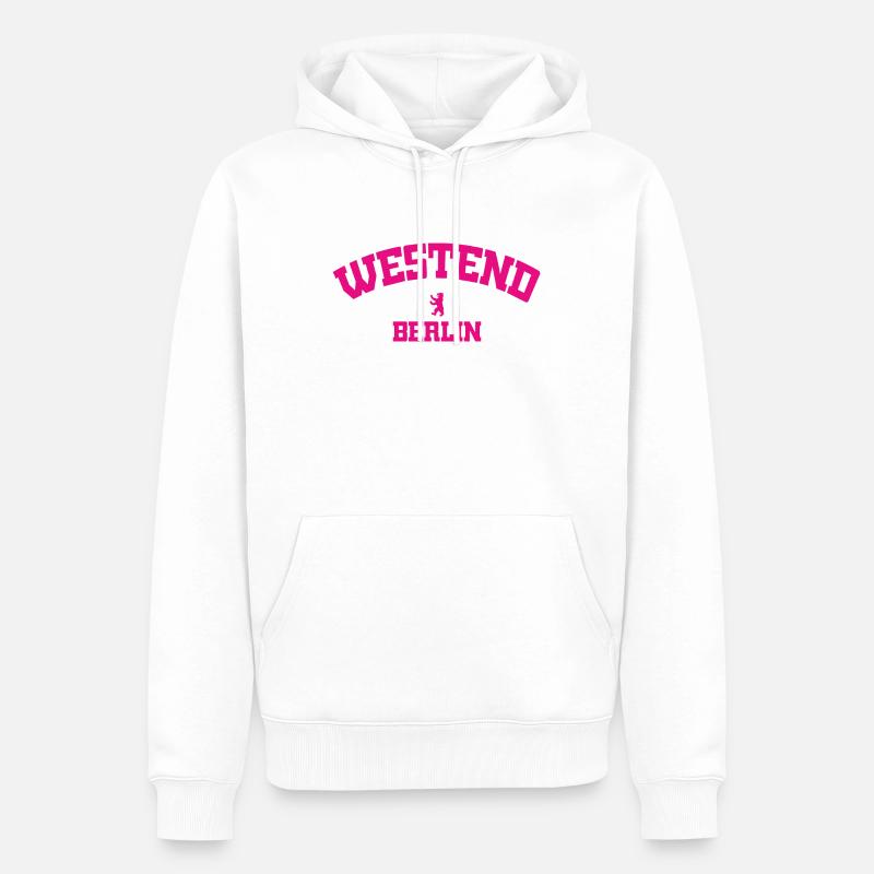 Westend - Berlin - Allemagne - Sweat à capuche Premium bio Homme - blanc