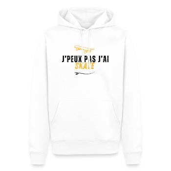 je peux pas j'ai skate - Sweat à capuche Premium bio Homme - blanc - Devant - Nico (187cm)