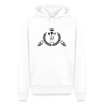 darts wappen - Männer Premium Bio Hoodie - Weiß - Vorne - Nico (187cm)