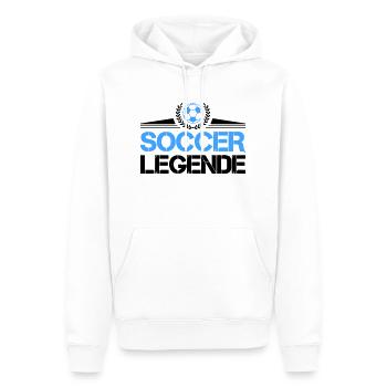 Football Légende du football - Sweat à capuche Premium bio Homme - blanc - Devant - Nico (187cm)