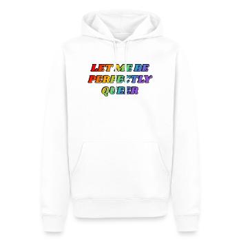 Laissez-moi être parfaitement queer - Sweat à capuche Premium bio Homme - blanc - Devant - Nico (187cm)