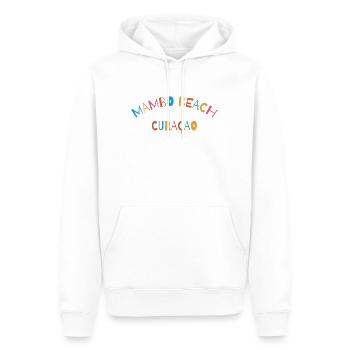 Mambo Beach - Curacao - Dutch Caribbean - Karibik - Men’s Premium Organic Hoodie - white - Front - Nico (187cm)